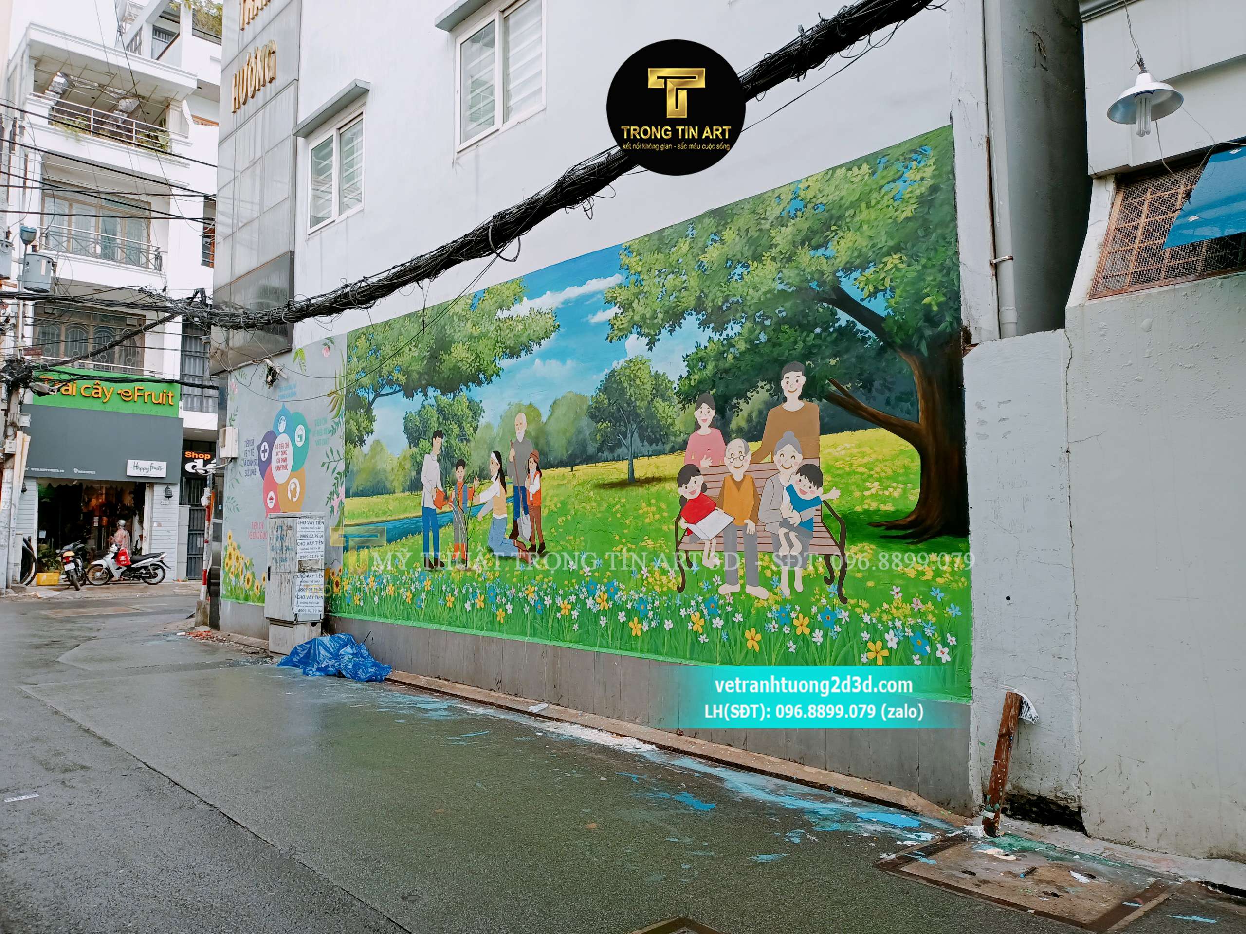 vẽ tranh tường tuyên truyền,vẽ tranh tuyên truyền khu phố,vẽ tranh tường tổ dân phố, tranh tường bảo vệ môi trường