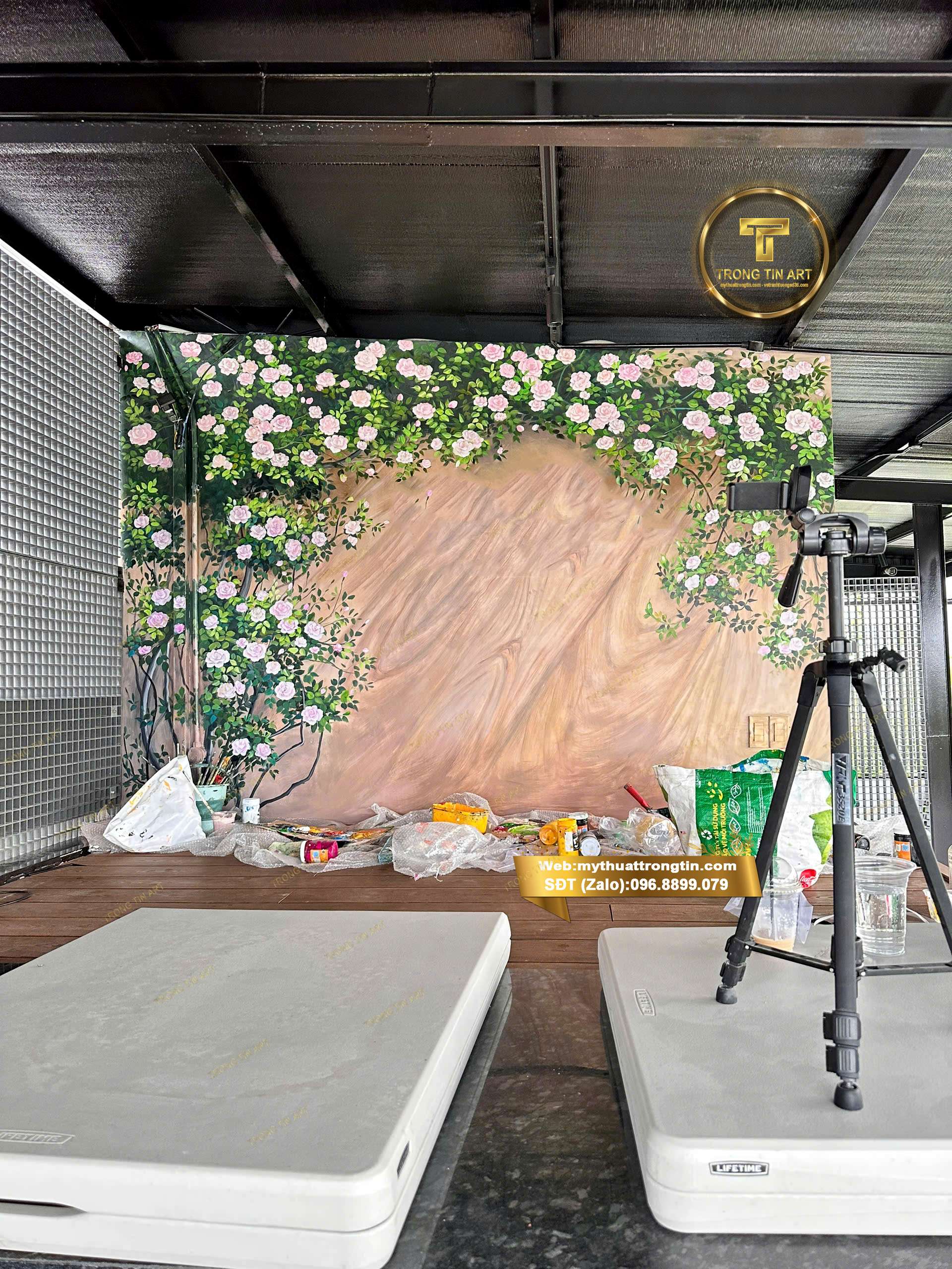 tranh phong cảnh,vẽ tranh tường phong cảnh,vẽ tranh tường,vẽ tranh tường thiên nhiên,tranh tường đồng quê,tranh tường sơn thủy,vẽ tranh tường hoa hồng