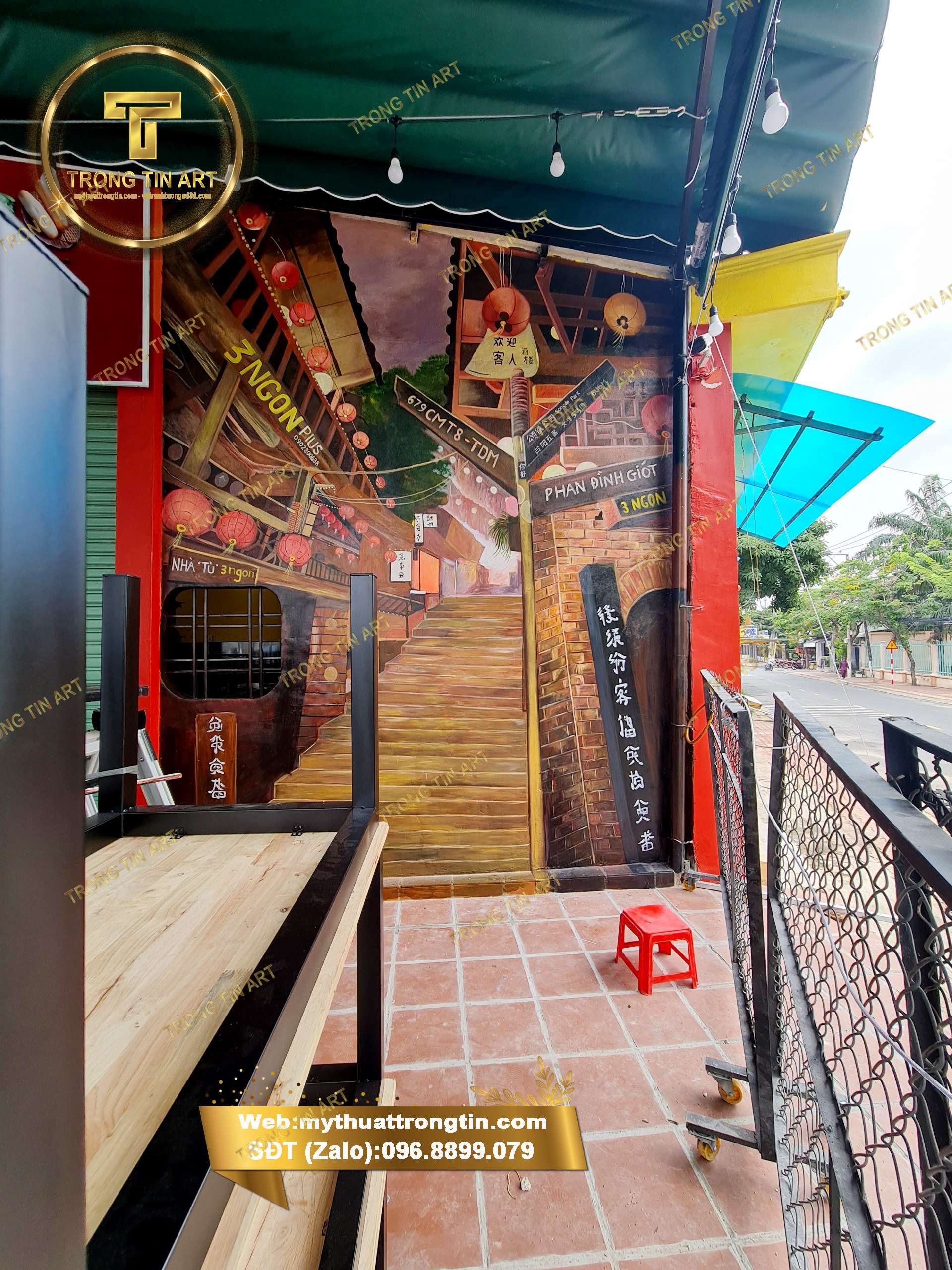 vẽ tranh tường quán ăn,vẽ tranh món ăn trên tường, tranh vẽ quán bún bò, tranh tường quán phở,vẽ tranh quán hồng kông,vẽ tranh hồng kông