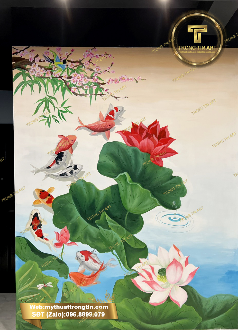 vẽ tranh tường hoa sen, tranh tường cá chép hoa sen, tranh tường hồ sen, vẽ tranh sen cá ngoài trời, tranh tường sen chép đẹp, tranh phong thủy hoa sen cá chép, vẽ tranh tường hoa sen quán café, tranh tường spa hoa sen, vẽ tranh tường 3D hoa sen, tranh tường sen cá chép phòng khách, tranh hoa sen tường nhà hàng, tranh hoa sen ngoài trời, vẽ tranh sen cá cho quán chay, tranh tường cá chép hóa rồng, tranh tường cá chép phong thủy