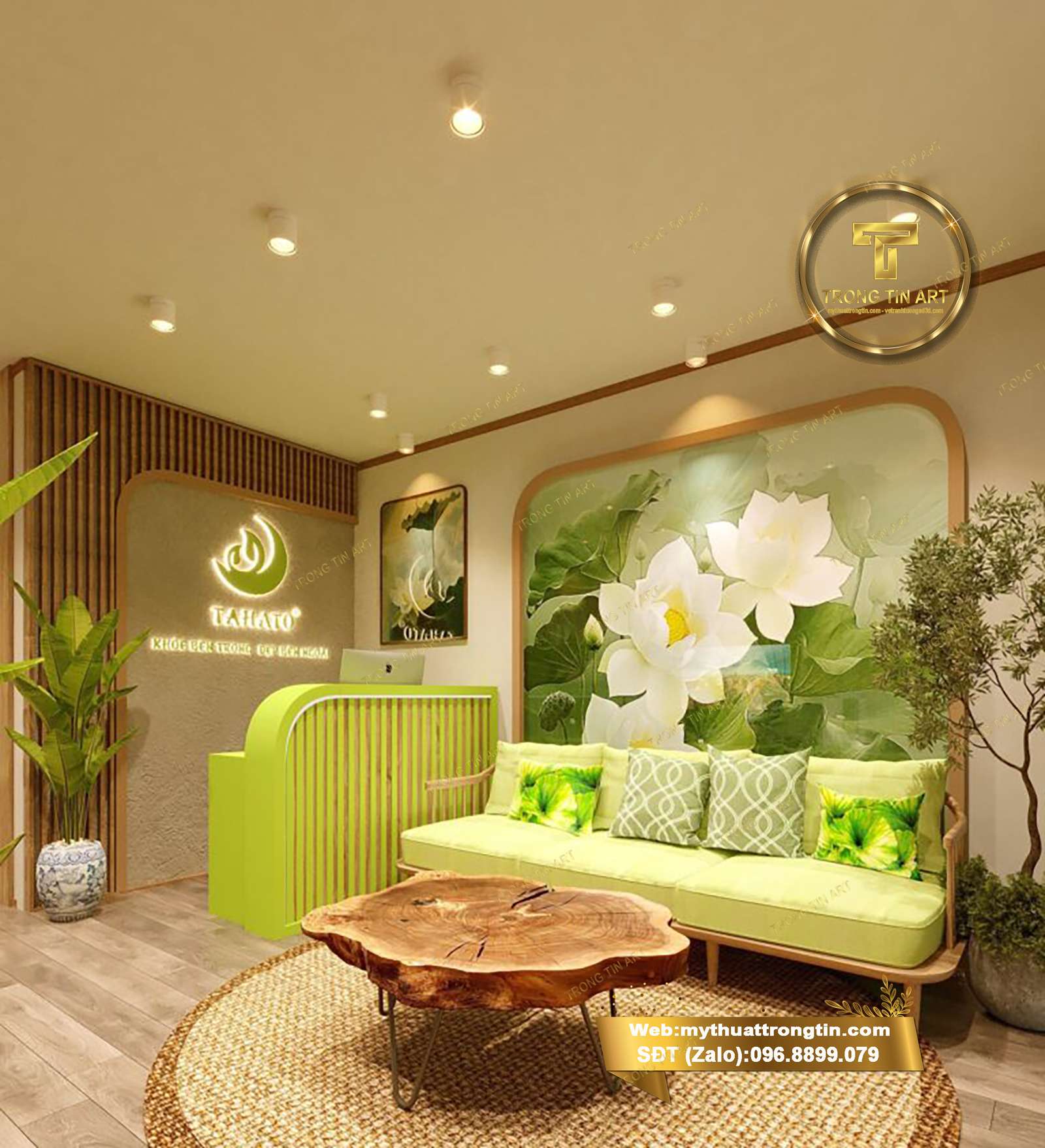 mẫu tranh vẽ tường spa đẹp, vẽ tranh tường spa, mẫu tranh spa, tranh tường hoa sen spa, tranh tường spa nhẹ nhàng, tranh spa thư giãn