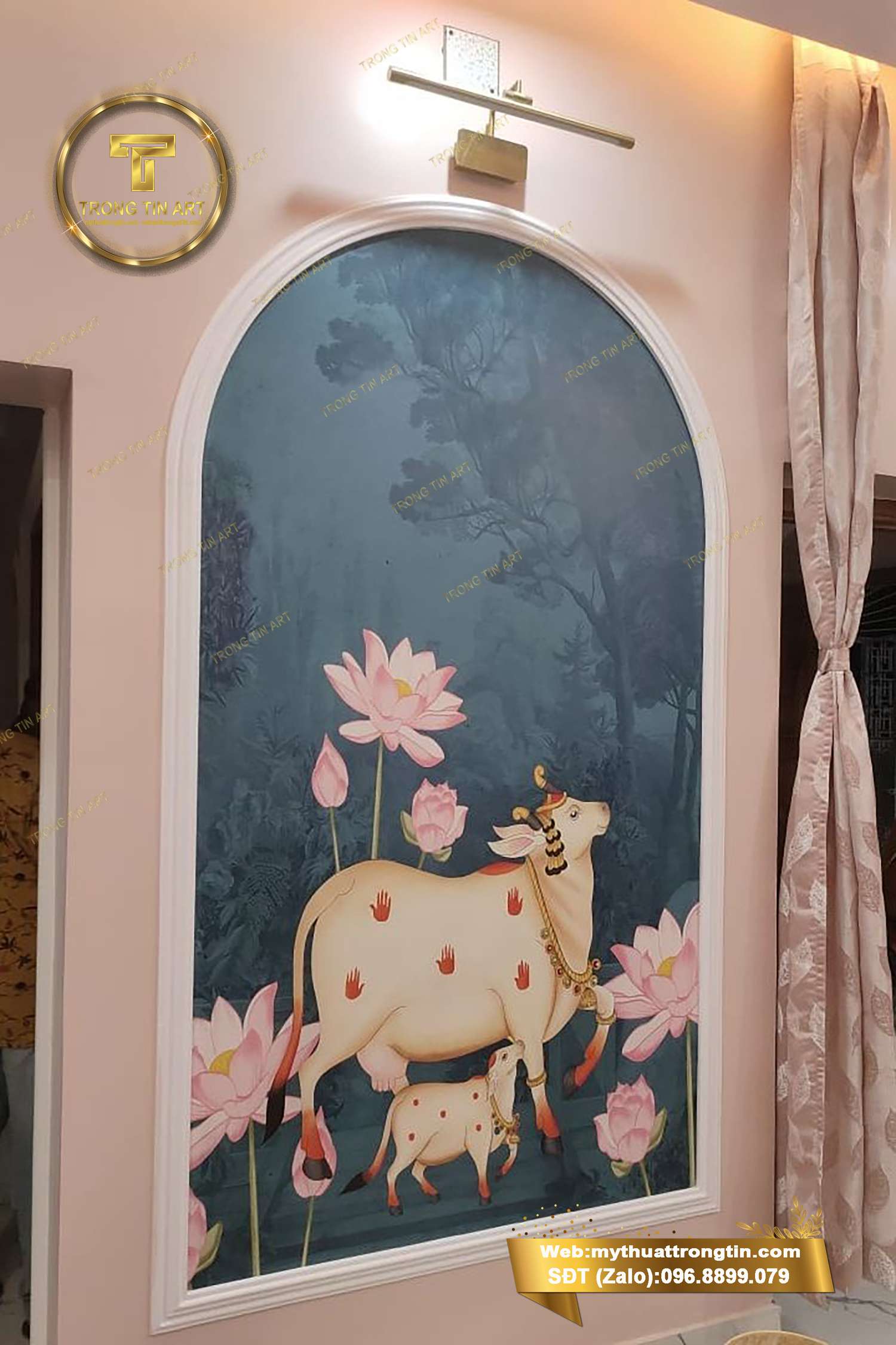 tranh spa, vẽ tranh spa đẹp, tranh tường thiên nhiên, tranh tường nàng thơ, vẽ tranh thư giãn, vẽ tranh tường tropical, tranh phòng massage