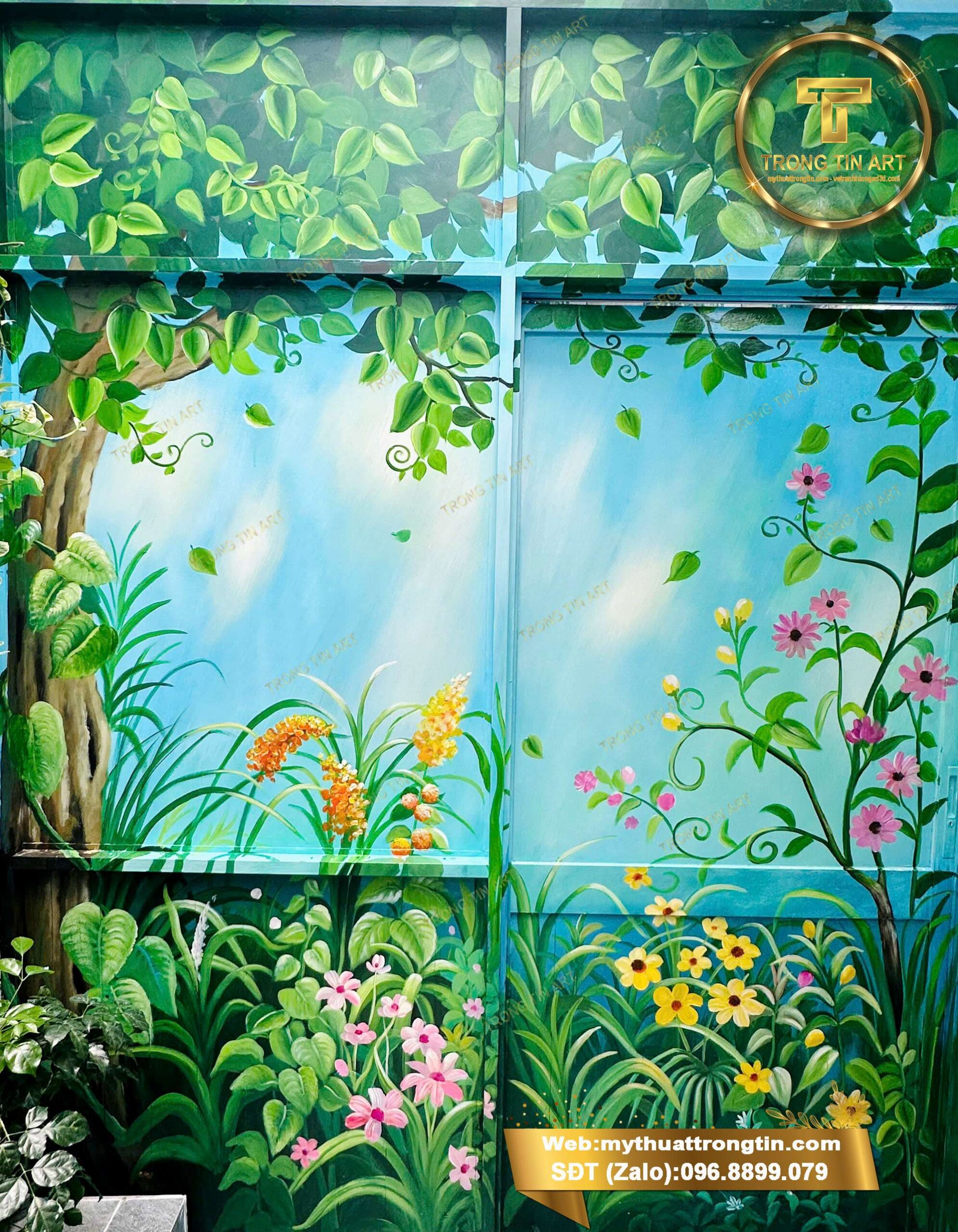 vẽ tranh trên kính nhôm, vẽ tranh kính hoa lá, tranh kính nhiệt đới, vẽ kính nghệ thuật, tranh hoa lá trên kính, tranh tropical trên kính