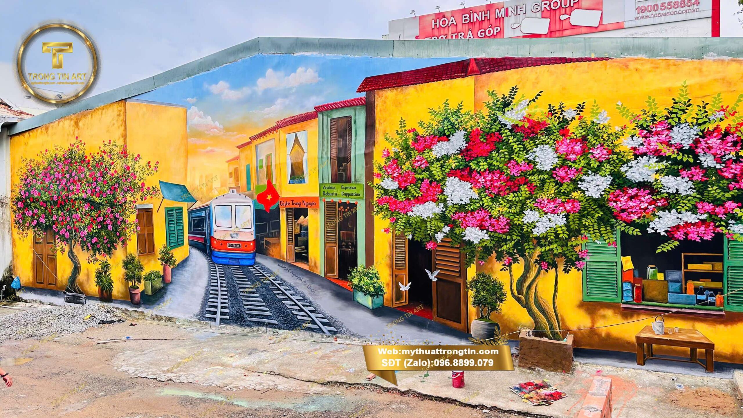 vẽ tranh tường 3d