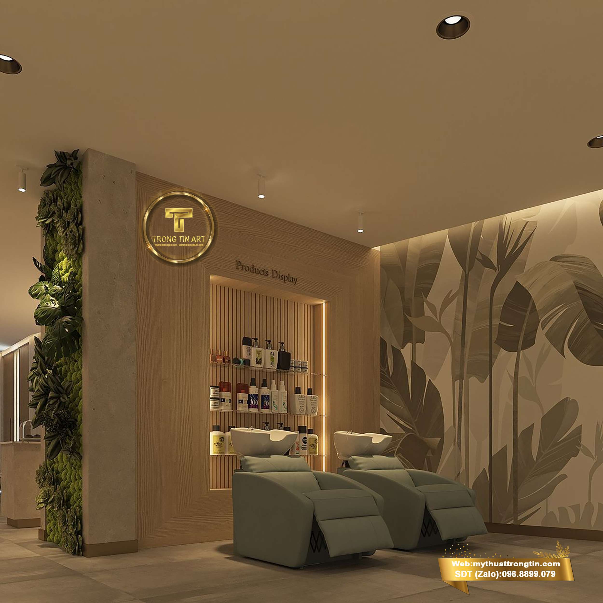 vẽ tranh tường spa tại tphcm, vẽ tranh spa đẹp, tranh tường hoa sen spa, tranh tường gội đầu dưỡng sinh, vẽ tranh tropical spa, vẽ tranh spa