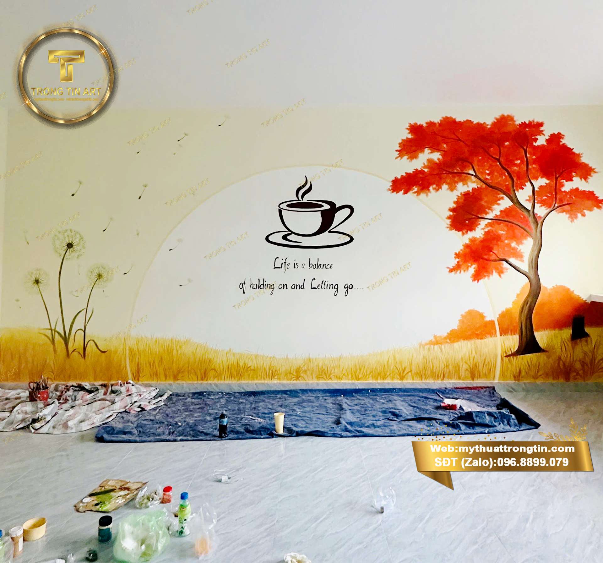 tranh vẽ quán cafe đẹp, tranh tường quán cafe, vẽ tranh tường cafe, tranh tường 3D cafe, tranh quán cafe vintage, tranh vẽ quán cafe hiện đại
