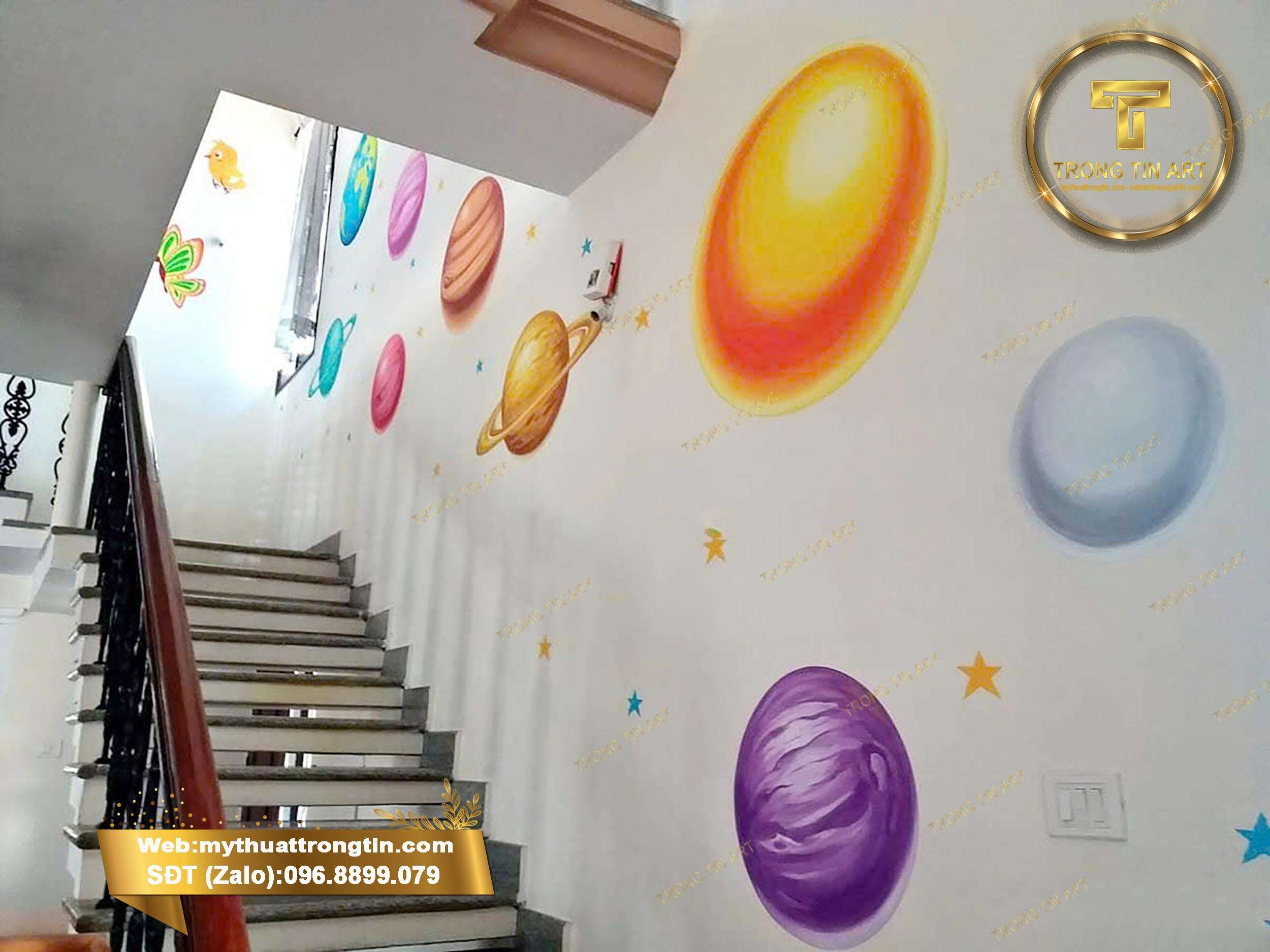 vẽ tranh cầu thang mầm non, vẽ tranh tường cầu thang mầm non, tranh tường cầu thang đẹp, vẽ tranh cầu thang trường học,vẽ tranh cầu thang