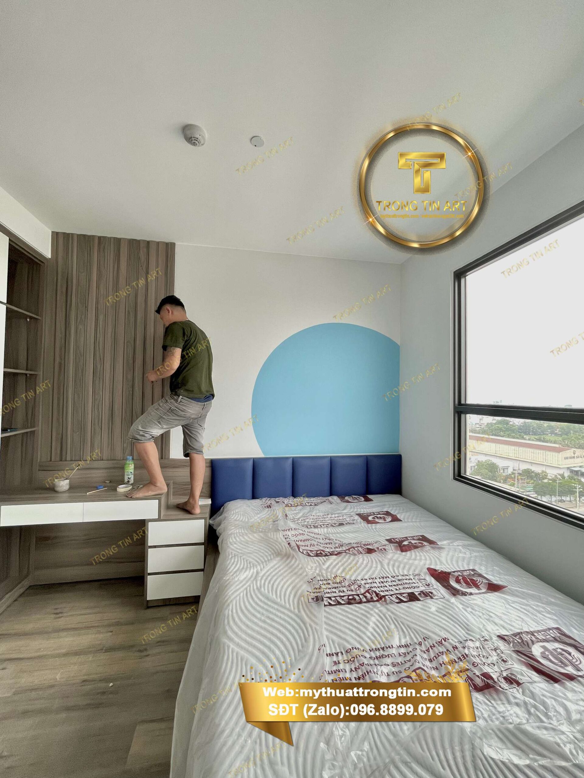 vẽ tranh tường căn hộ cho thuê, tranh tường căn hộ đẹp, vẽ tranh tường giá rẻ, tranh tường căn hộ mini, vẽ tranh tường homestay