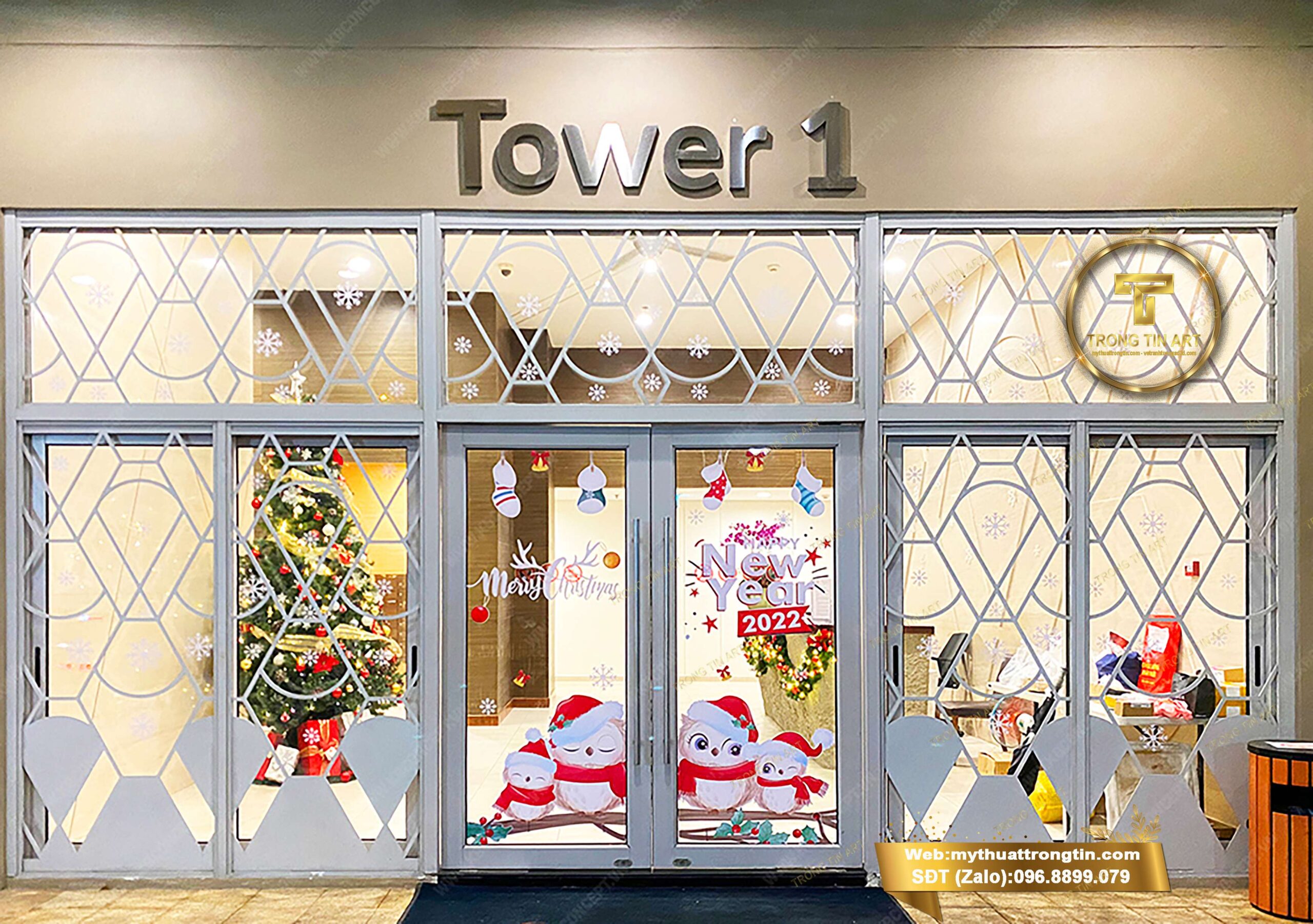 vẽ tranh kính Noel đơn giản, tranh kính Giáng Sinh đơn giản đẹp, mẫu vẽ tranh kính Noel , dịch vụ vẽ tranh kính Noel, tranh kính Noel giá rẻ