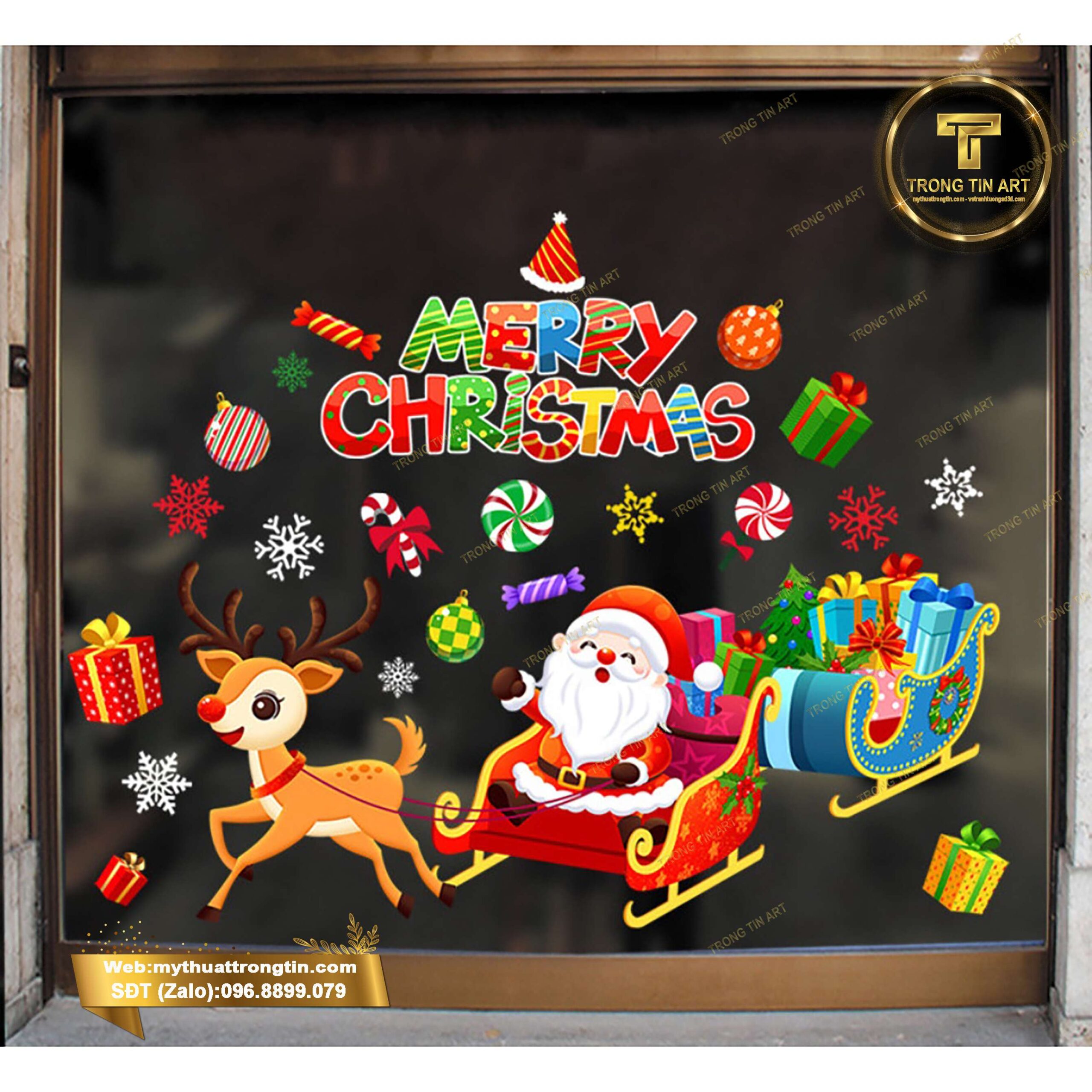 trang trí kính Noel 2026, vẽ kính Noel 2026, trang trí kính Giáng Sinh, vẽ tranh kính Noel, dịch vụ vẽ kính Noel TPHCM, vẽ Noel kính shop