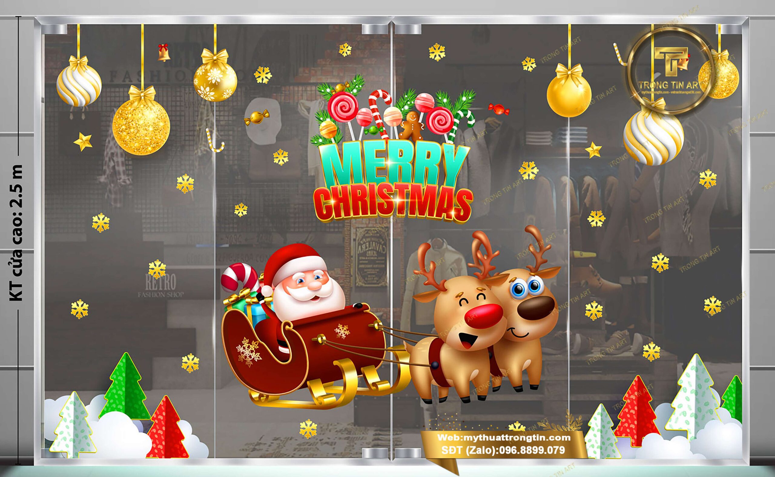 vẽ tranh kính Giáng Sinh 2026, vẽ kính Noel 2026, tranh kính Noel đẹp, vẽ trang trí Noel trên kính, vẽ kính Giáng Sinh quán cafe