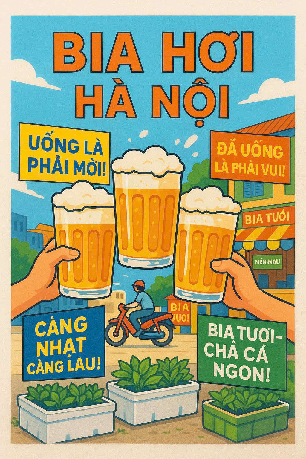 vẽ tranh tường quán bia hơi, vẽ tranh bia hơi hà nội, vẽ tranh tường phố cổ hà nội, tranh tường bia hơi dân dã, vẽ tranh tường quán nhậu, vẽ tranh bia hơi vui nhộn, tranh tường quán bia hơi đẹp, vẽ tranh bia hơi phong cách xưa, vẽ tranh bia hơi 3d, vẽ tranh quán bia hơi cổ điển, mỹ thuật trọng tín vẽ tranh bia hơi, vẽ tranh tường quán bia, vẽ tranh bia hơi hà nội xưa, vẽ tranh tường quán ăn, tranh tường bia hơi ngoài trời, vẽ tranh bia hơi phong cảnh hà nội, tranh tường bia hơi độc đáo, vẽ tranh logo quán bia, vẽ tranh quảng cáo bia hơi, vẽ tranh tường quán bia đẹp
